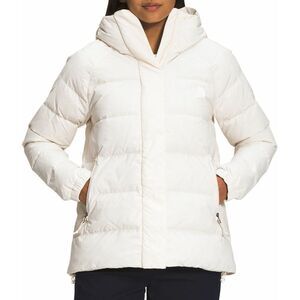 NWT North Face Women’s Hydrenalite Down Midi Hooded Puffer Gardenia White XXL